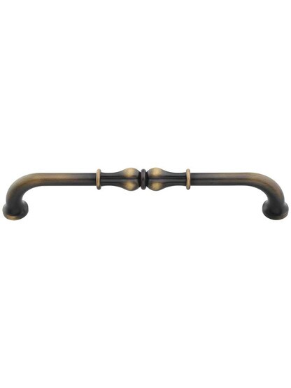 Bella Cabinet Pull - 6 1/4 inch Center-to-Center in Antique Brushed Satin Brass.
